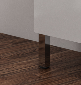 Zoom-pieds-H170 Néova - Salle de Bains Palerme - Pieds H250 mm - Chromé Brillant